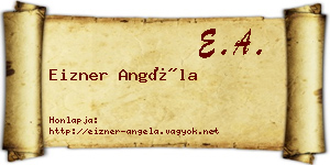 Eizner Angéla névjegykártya